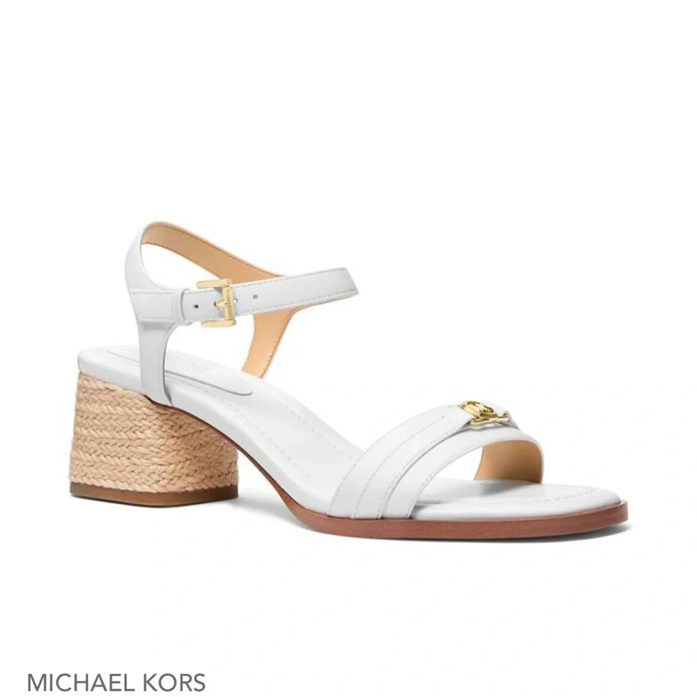 Michael Kors White and Tan Women's Sandals - Picture 1 of 12